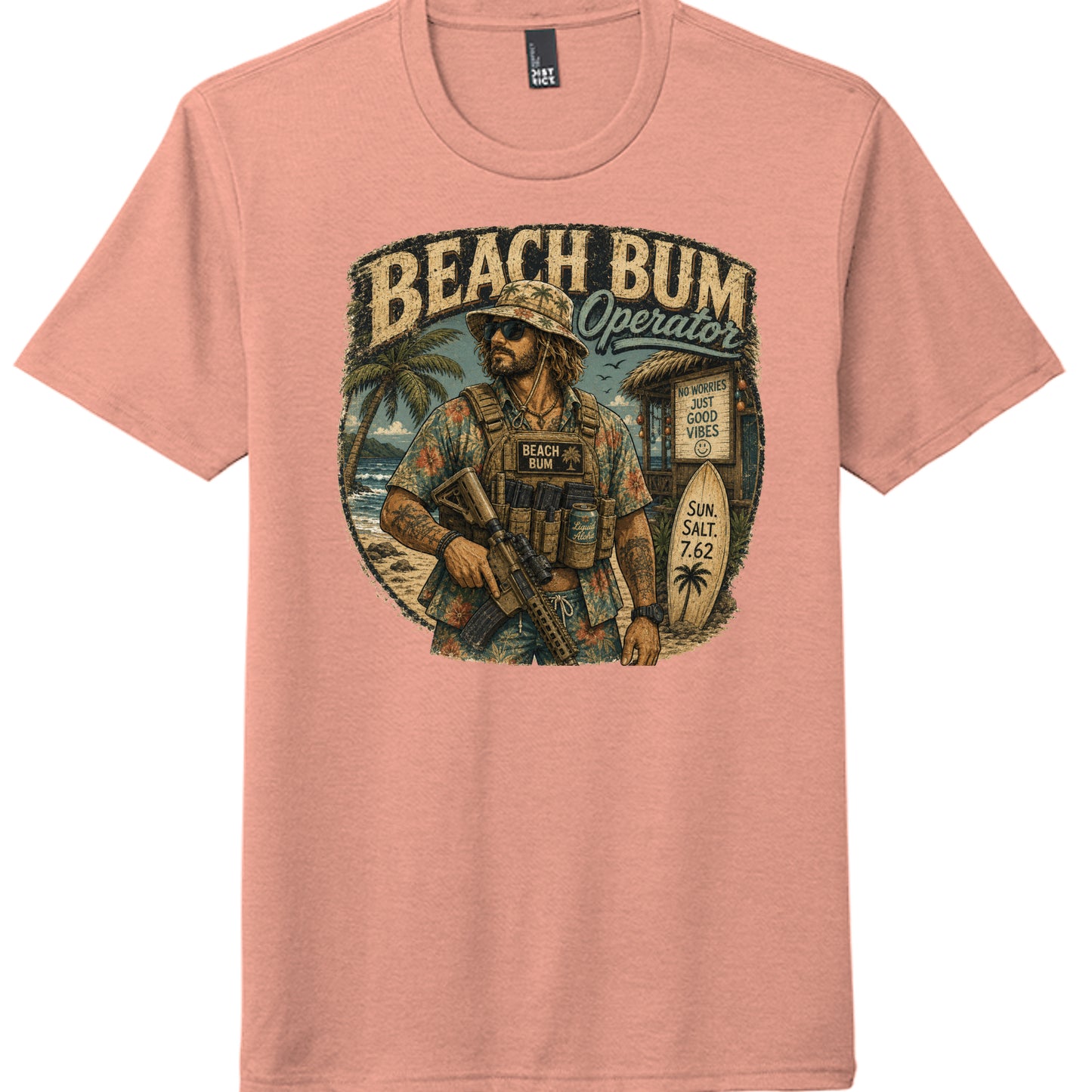 Heathered Dusty Peach - DM130 - FRONT